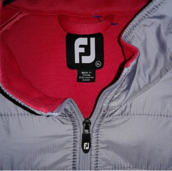 NEW FootJoy Golf Full-Zip Hybrid Jacket Red/Gray XL wind water resistant - Picture 7 of 8